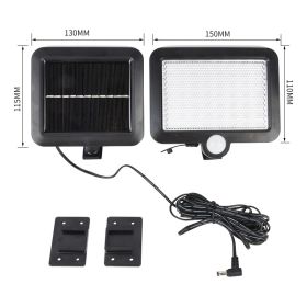 Split Body Induction Solar Wall Light Waterproof Road Lighting (Option: C)