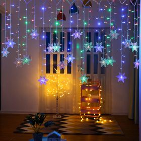 LED ice bar lamp snowflake hanging (Option: Colour-3.5m-EU 220V)