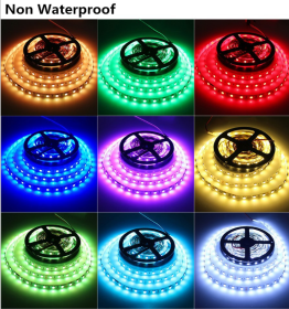 LED Light Strips Highlight 60 Light Beads Epoxy Waterproof Soft Strips (Option: IP65 blue-5m)