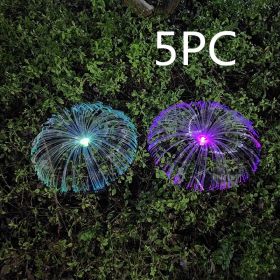 Solar Jellyfish Light Fiber Optic Courtyard Christmas Decoration (Option: Solar jellyfish light-5PCS)