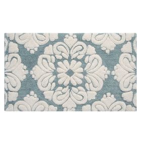 Medallion Collection (Color: Blue/Natural, size: 24" x 40" Rectangle)