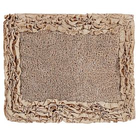 Shaggy Border Collection (Color: Beige, size: 17" x 24" Rectangle)