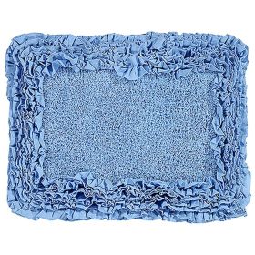 Shaggy Border Collection (Color: Blue, size: 17" x 24" Rectangle)