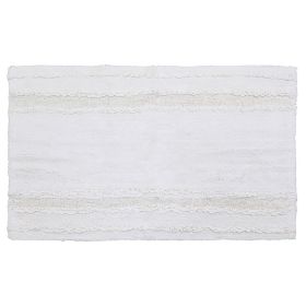 Ruffle Border Collection (Color: White, size: 24" x 40" Rectangle)