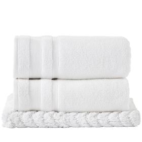 Chelsea Collection (Color: White, size: 3 Piece Set (27" x 54" | 20" x 30" | 27" x 54"))