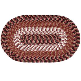 Alpine Stripe Collection (Color: Burgundy Stripe, size: 20" x 30" Oval)