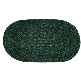 Chenille Tweed Collection (Color: Diluth/Emerald, size: 22" x 40" Oval)