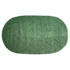 Chenille Solid Collection (Color: Diluth Green, size: 22" x 40" Oval)