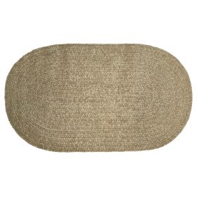 Chenille Solid Collection (Color: Dove, size: 22" x 40" Oval)