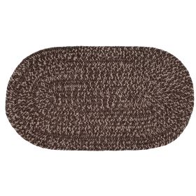 Chenille Tweed Collection (Color: Dove/Chestnut, size: 22" x 40" Oval)