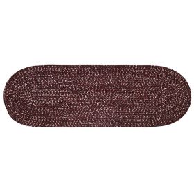 Chenille Tweed Collection (Color: Burgundy/Mauve, size: 24" x 72" Runner)