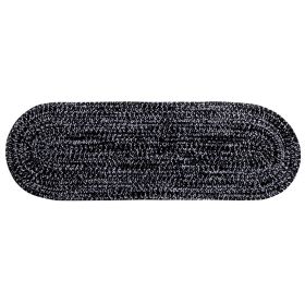 Chenille Tweed Collection (Color: Black/Gray, size: 24" x 108" Runner)