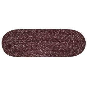 Chenille Tweed Collection (Color: Burgundy/Mauve, size: 24" x 108" Runner)