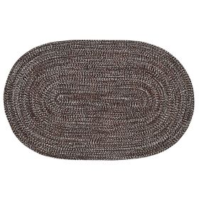 Chenille Tweed Collection (Color: Dove/Chestnut, size: 30" x 50" Oval)