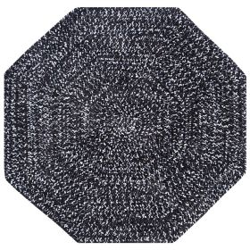 Chenille Tweed Collection (Color: Black/Gray, size: 48" Octagonal)