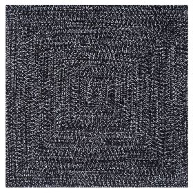 Chenille Tweed Collection (Color: Black/Gray, size: 60" Square)