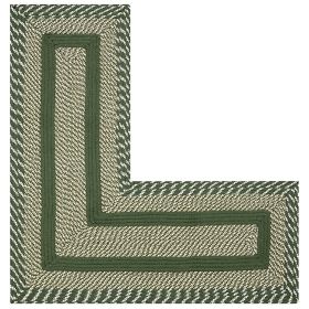 Newport Collection (Color: Sage, size: 20" x 48" x 48" L-Shape)