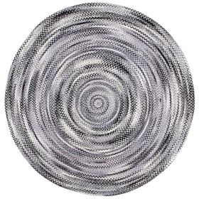 Ombre Chenille Collection (Color: Black, size: 72" Round)