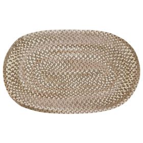 Ombre Chenille Collection (Color: Beige, size: 20" x 30" Oval)