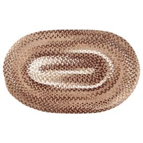 Ombre Chenille Collection (Color: Brown, size: 20" x 30" Oval)