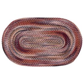 Ombre Chenille Collection (Color: Burgundy, size: 20" x 30" Oval)