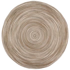 Ombre Chenille Collection (Color: Beige, size: 72" Round)