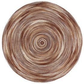 Ombre Chenille Collection (Color: Brown, size: 72" Round)