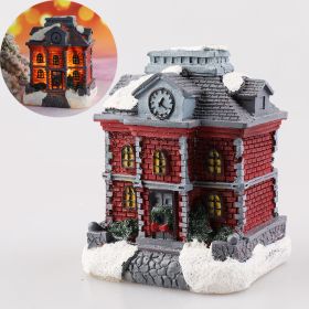 Christmas Decorations Resin Small House Micro Landscape Ornaments (Option: Medium I Style)