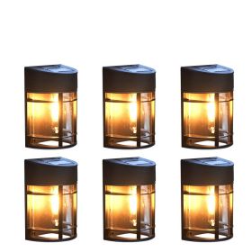 Solar Outdoor Patio Balcony Garden Wall Light (Option: Warm light-6PCS)